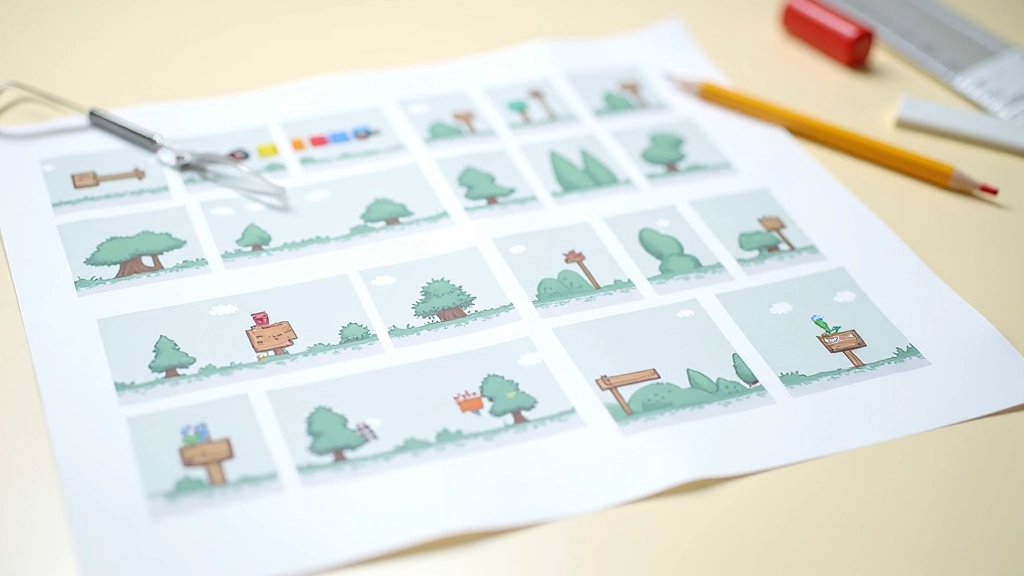 Animation sequence showing a simple sprite character moving across canvas with trail effect, multiple frames displayed side by side